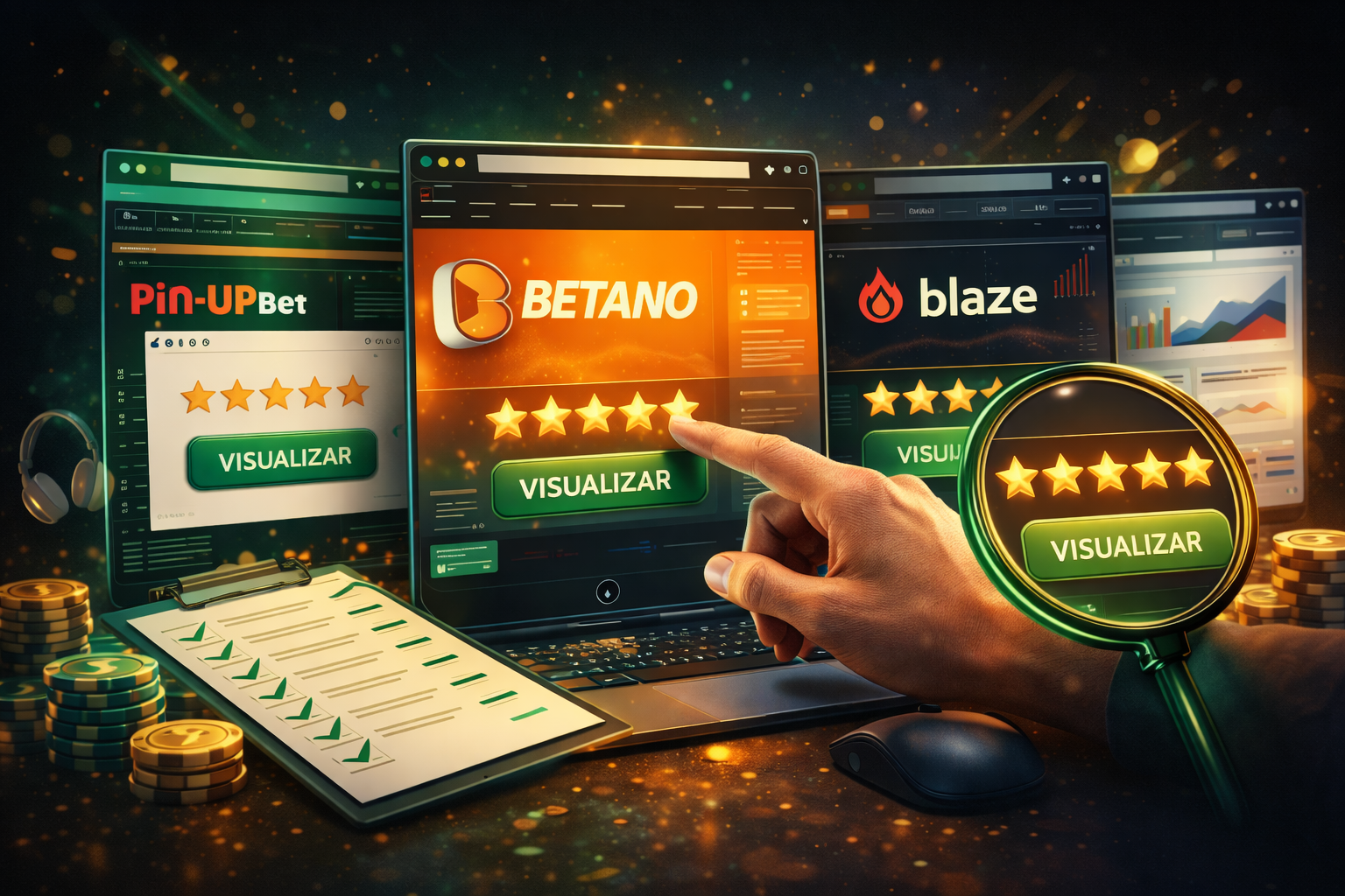 imagem de área de cassino em destaque